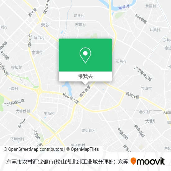 东莞市农村商业银行(松山湖北部工业城分理处)地图