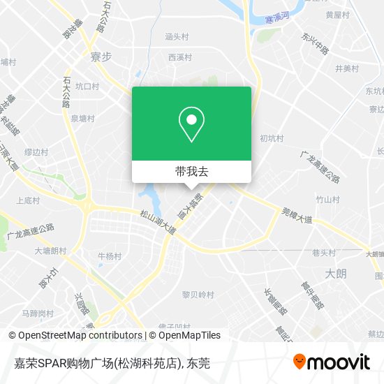 嘉荣SPAR购物广场(松湖科苑店)地图