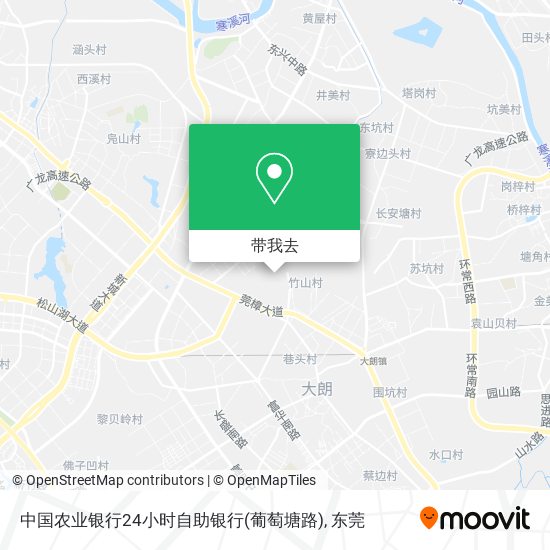 中国农业银行24小时自助银行(葡萄塘路)地图