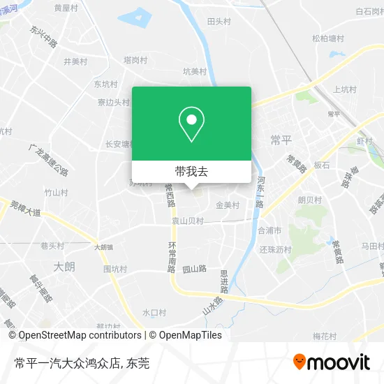 常平一汽大众鸿众店地图