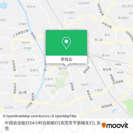 中国农业银行24小时自助银行(东莞常平新楠支行)地图
