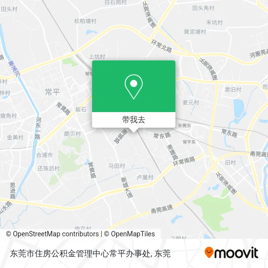 东莞市住房公积金管理中心常平办事处地图