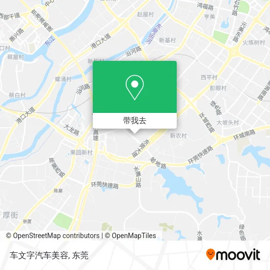 车文字汽车美容地图