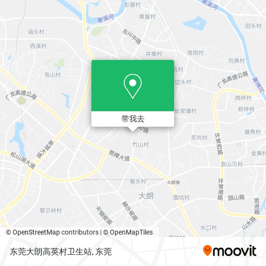 东莞大朗高英村卫生站地图