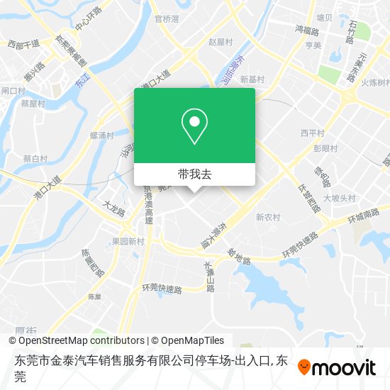 东莞市金泰汽车销售服务有限公司停车场-出入口地图