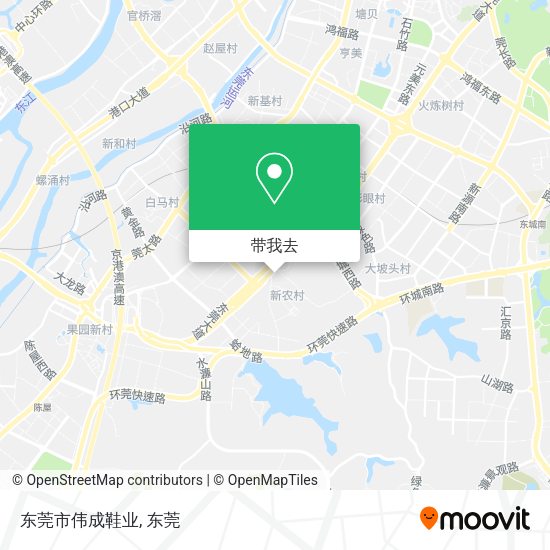 东莞市伟成鞋业地图