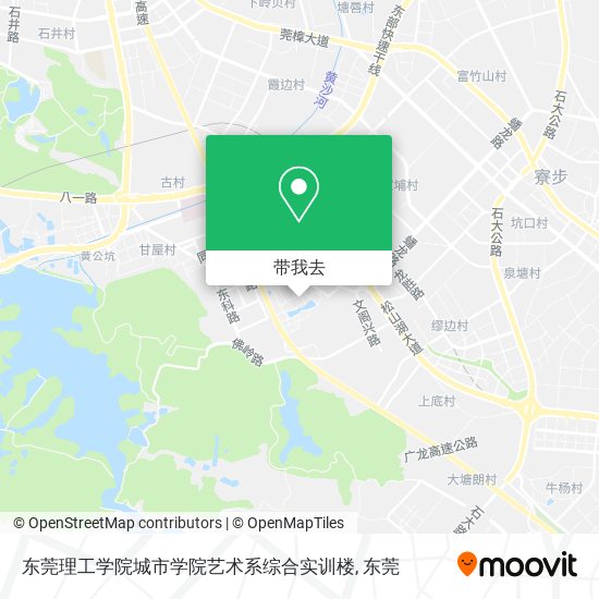东莞理工学院城市学院艺术系综合实训楼地图