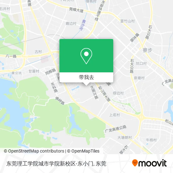 东莞理工学院城市学院新校区-东小门地图
