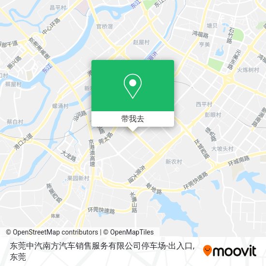 东莞中汽南方汽车销售服务有限公司停车场-出入口地图