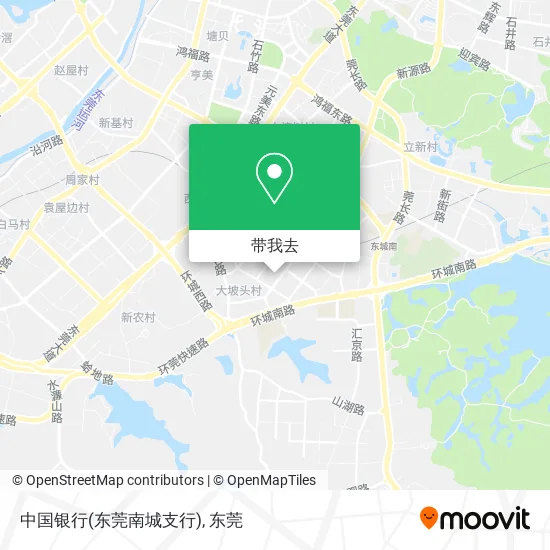 中国银行(东莞南城支行)地图