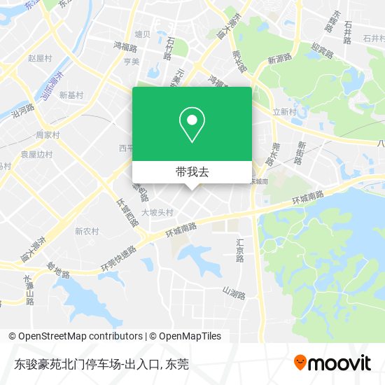 东骏豪苑北门停车场-出入口地图