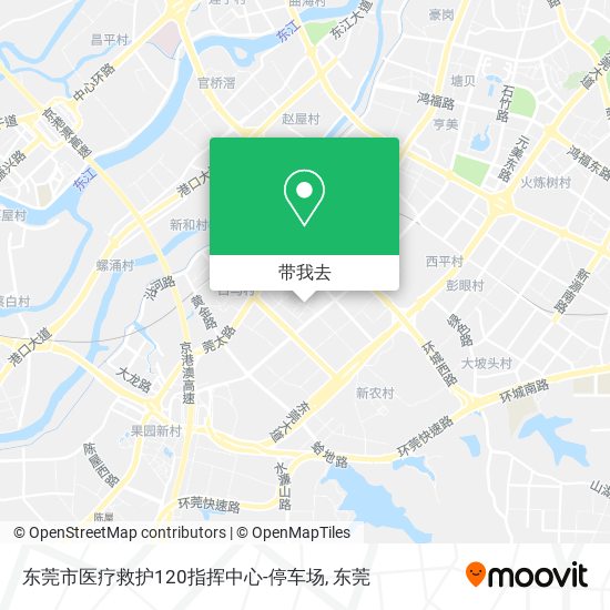 东莞市医疗救护120指挥中心-停车场地图