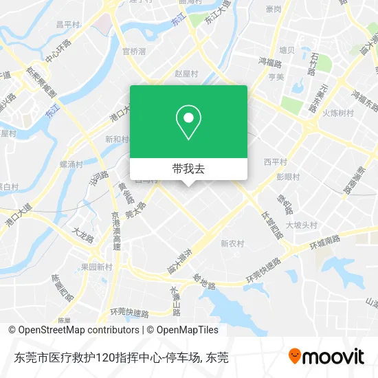 东莞市医疗救护120指挥中心-停车场地图