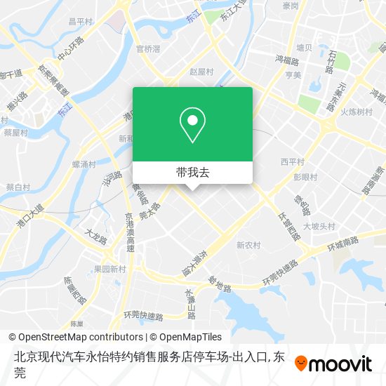 北京现代汽车永怡特约销售服务店停车场-出入口地图