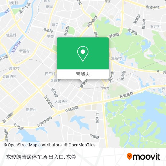 东骏朗晴居停车场-出入口地图