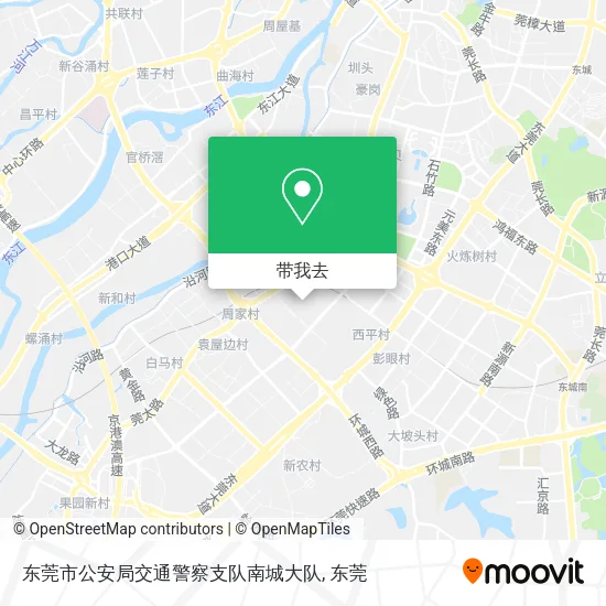 东莞市公安局交通警察支队南城大队地图