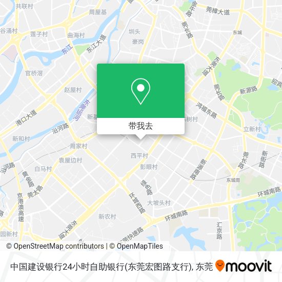 中国建设银行24小时自助银行(东莞宏图路支行)地图