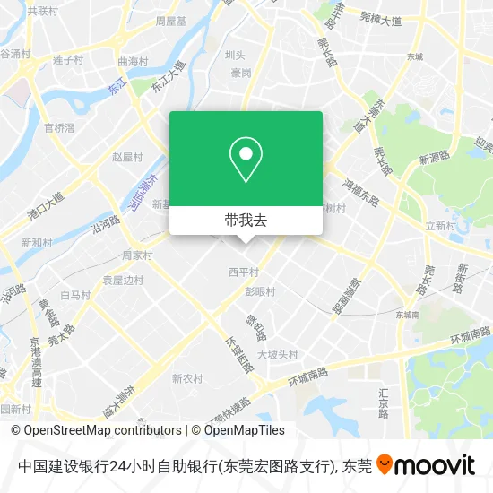 中国建设银行24小时自助银行(东莞宏图路支行)地图