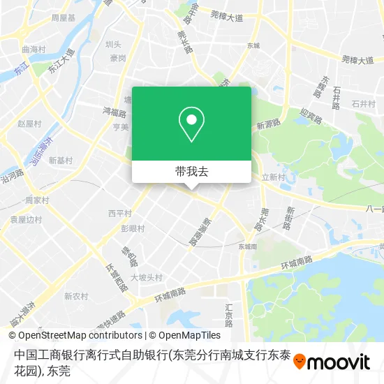 中国工商银行离行式自助银行(东莞分行南城支行东泰花园)地图