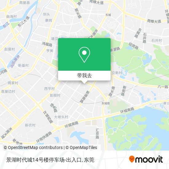 景湖时代城14号楼停车场-出入口地图