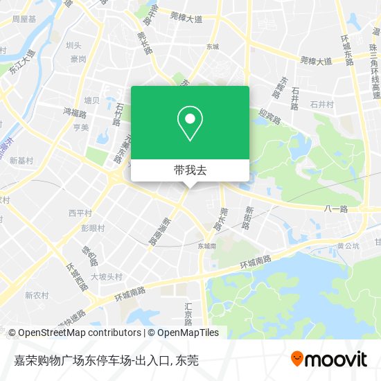 嘉荣购物广场东停车场-出入口地图