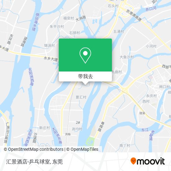 汇景酒店-乒乓球室地图