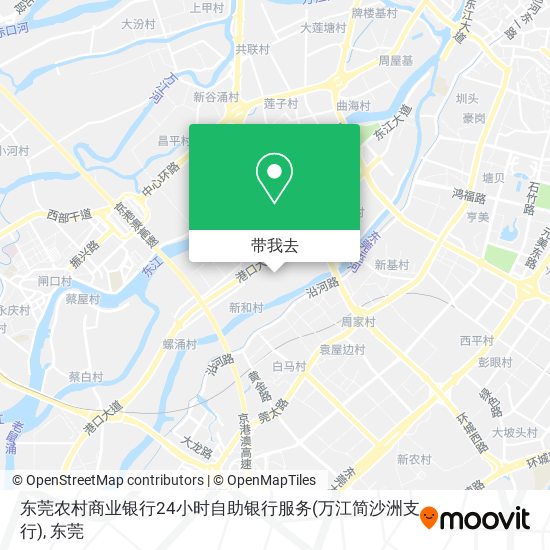 东莞农村商业银行24小时自助银行服务(万江简沙洲支行)地图