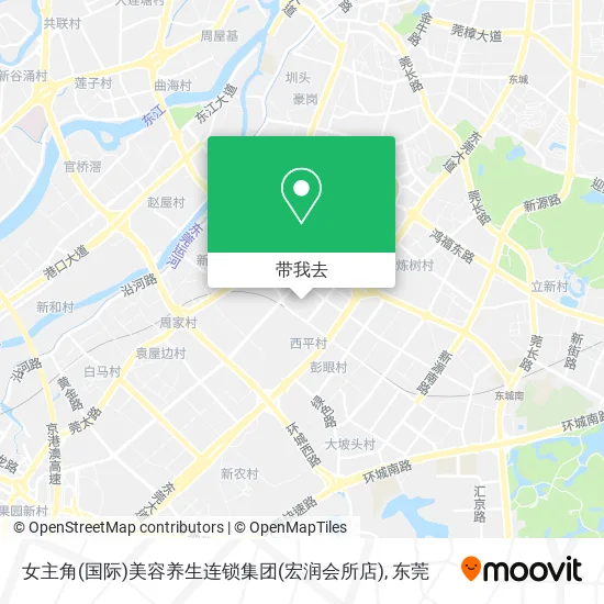 女主角(国际)美容养生连锁集团(宏润会所店)地图