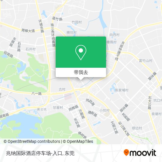 兆纳国际酒店停车场-入口地图
