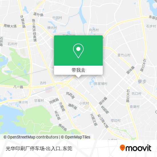 光华印刷厂停车场-出入口地图