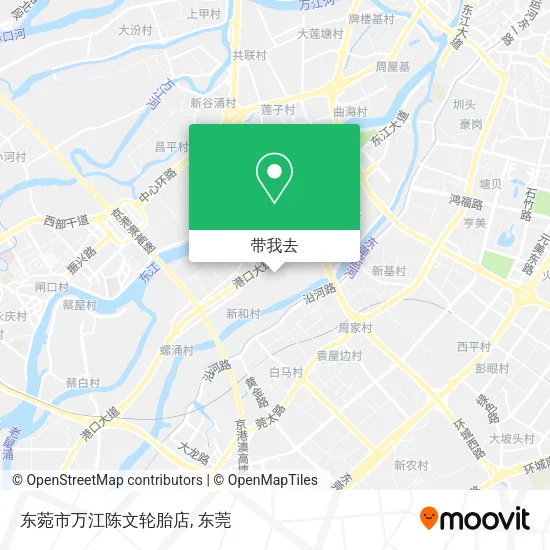 东菀市万江陈文轮胎店地图