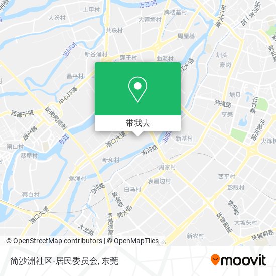 简沙洲社区-居民委员会地图