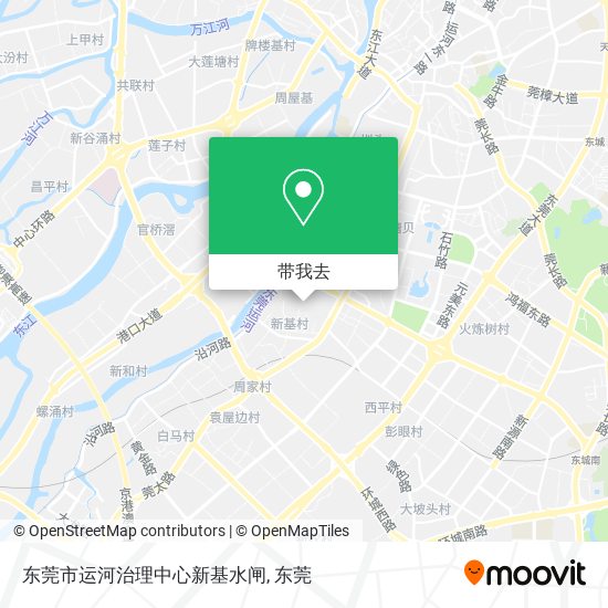 东莞市运河治理中心新基水闸地图