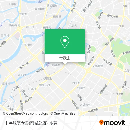 中年服装专卖(南城总店)地图