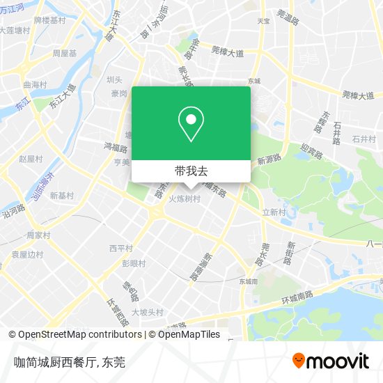 咖简城厨西餐厅地图