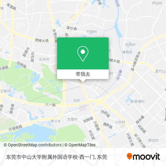 东莞市中山大学附属外国语学校-西一门地图
