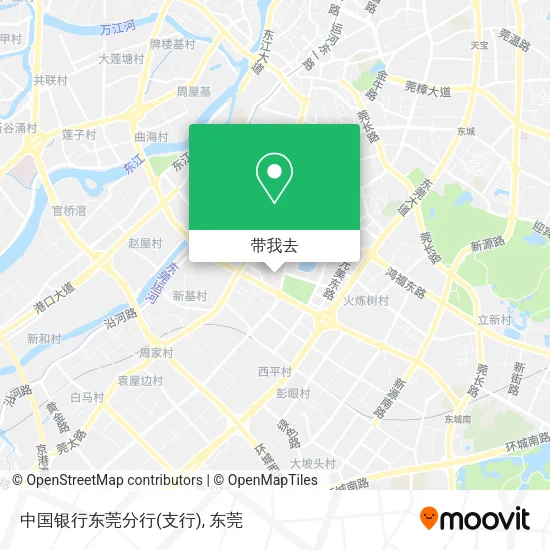 中国银行东莞分行(支行)地图