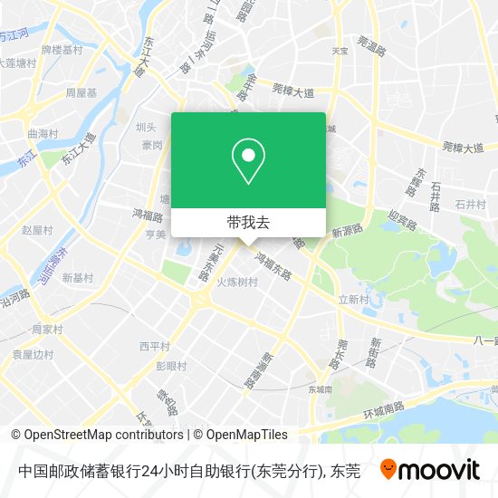 中国邮政储蓄银行24小时自助银行(东莞分行)地图