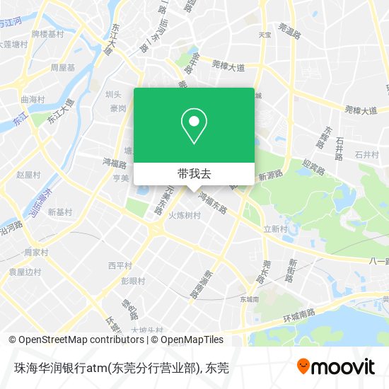 珠海华润银行atm(东莞分行营业部)地图
