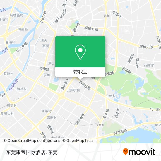 东莞康帝国际酒店地图