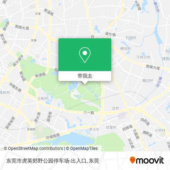 东莞市虎英郊野公园停车场-出入口地图