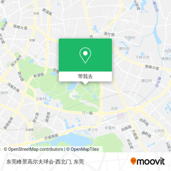 东莞峰景高尔夫球会-西北门地图