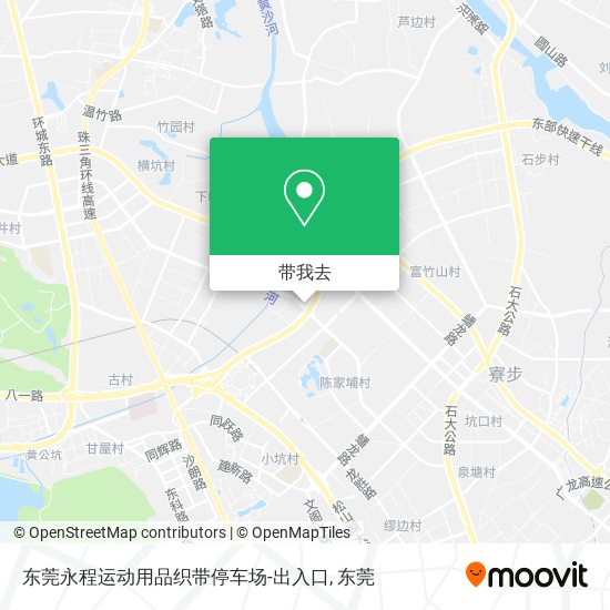东莞永程运动用品织带停车场-出入口地图