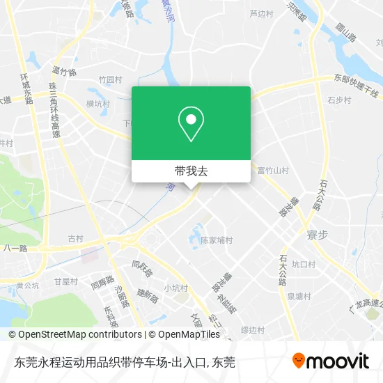 东莞永程运动用品织带停车场-出入口地图