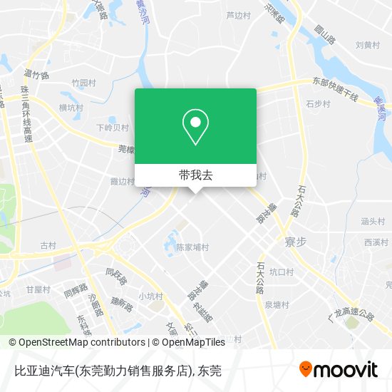 比亚迪汽车(东莞勤力销售服务店)地图