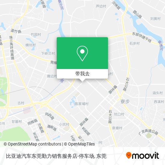 比亚迪汽车东莞勤力销售服务店-停车场地图