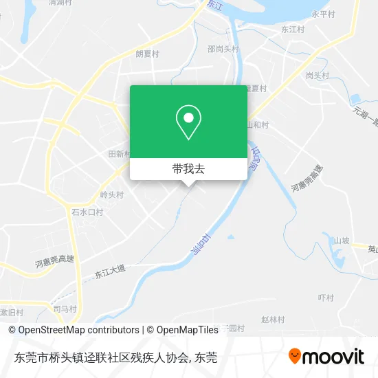 东莞市桥头镇迳联社区残疾人协会地图