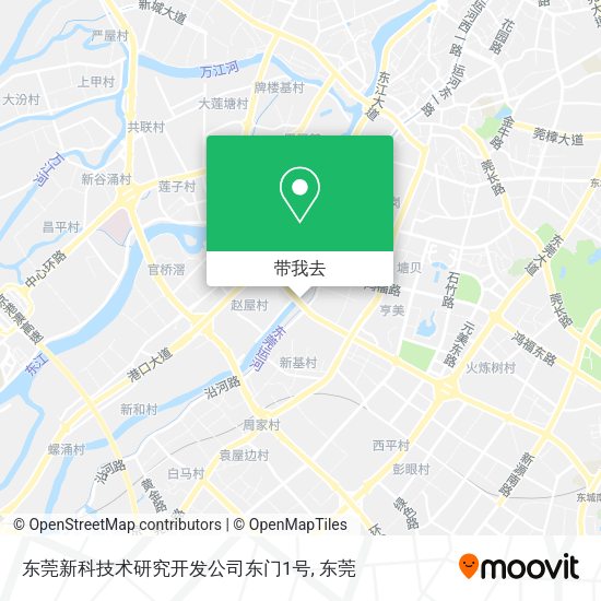 东莞新科技术研究开发公司东门1号地图