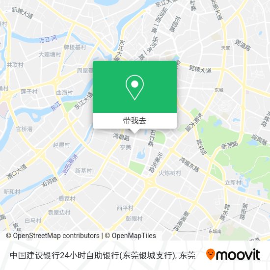 中国建设银行24小时自助银行(东莞银城支行)地图