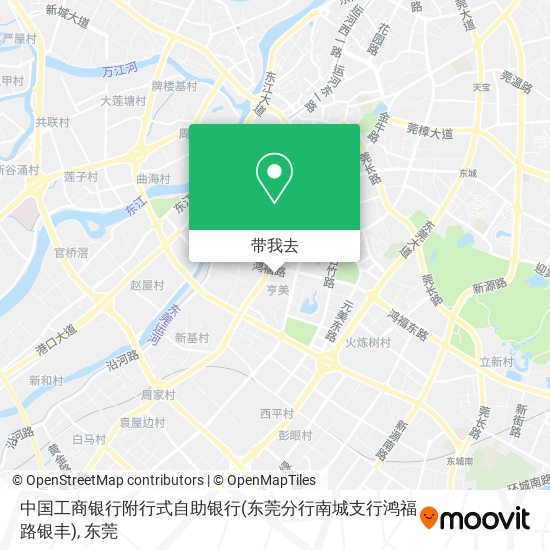中国工商银行附行式自助银行(东莞分行南城支行鸿福路银丰)地图